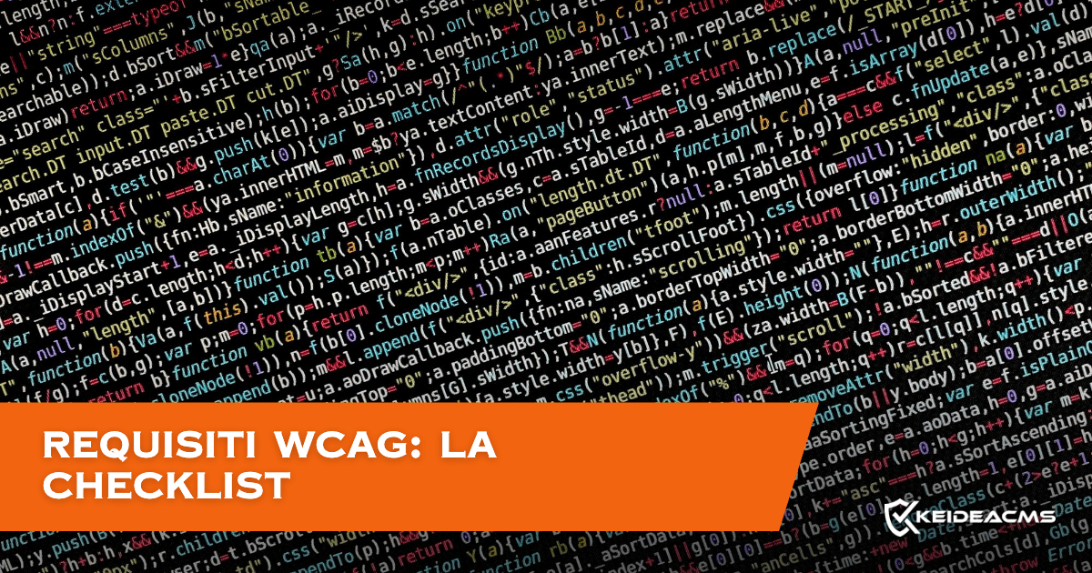 Requisiti WCAG per un sito aziendale: la checklist
