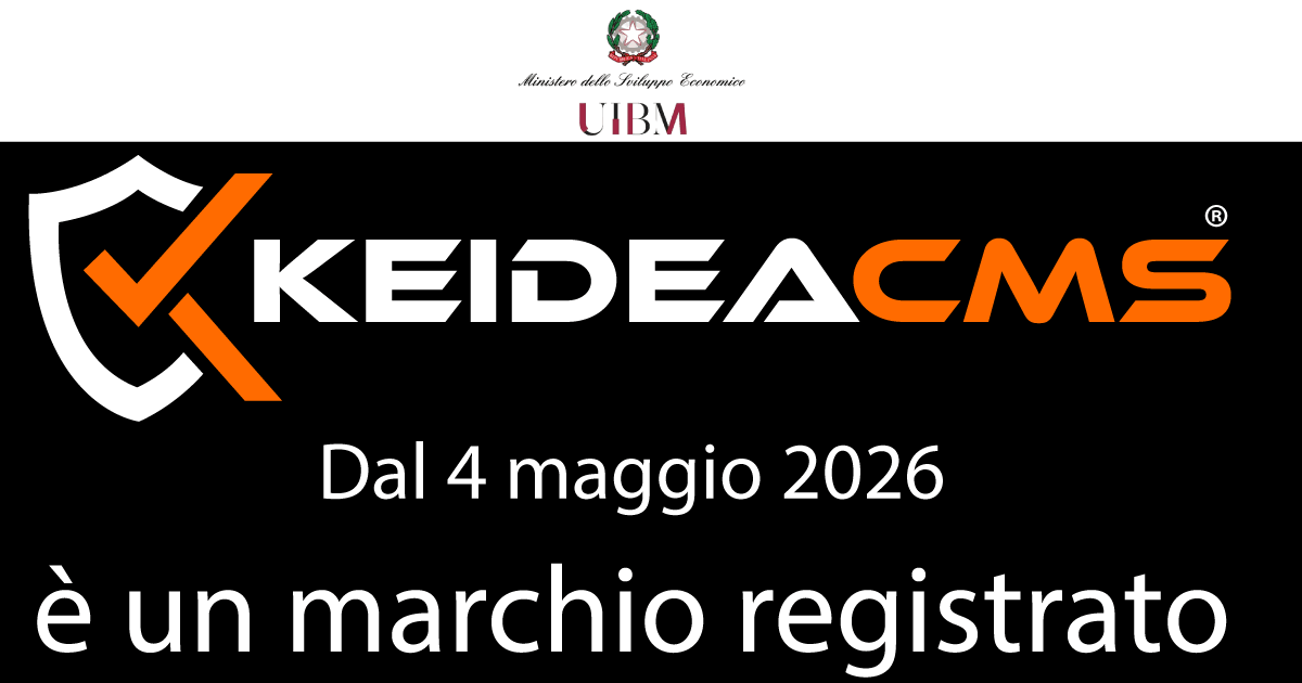 KeideaCMS è un marchio registrato UIBM
