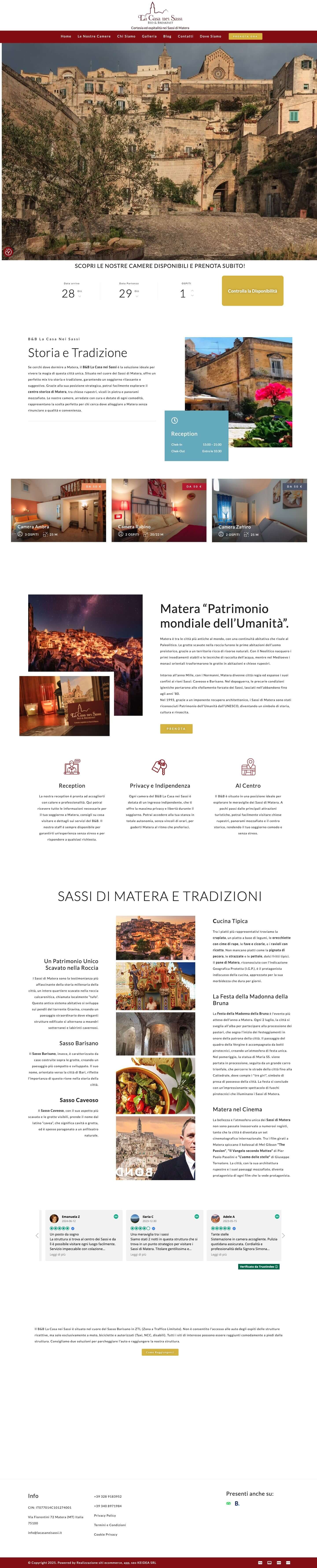 Il sito di La Casa nei Sassi
