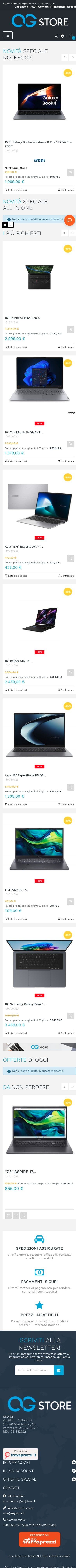 A&G Store sul telefono