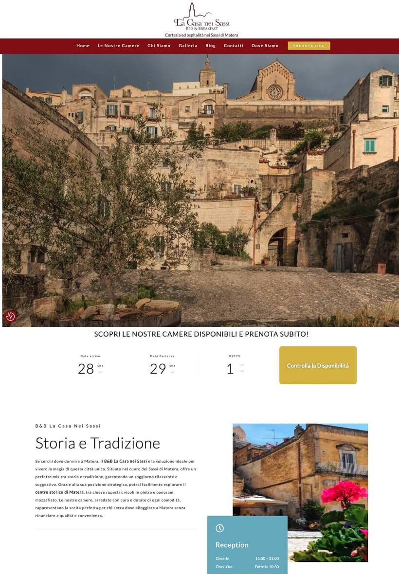 La Casa nei Sassi sul tablet